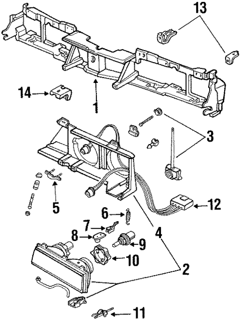 Headlamp Components for 1986 Pontiac 6000 #2