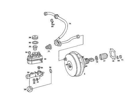 Brake Booster for 1984 Mercedes-Benz 380SE #0