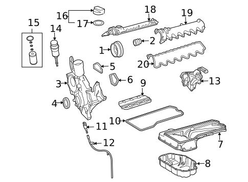 Belts & Pulleys for 2007 Mercedes-Benz S600 #1