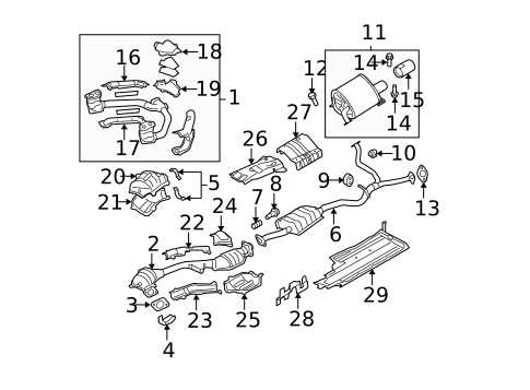 Exhaust Components for 2005 Subaru Outback #1