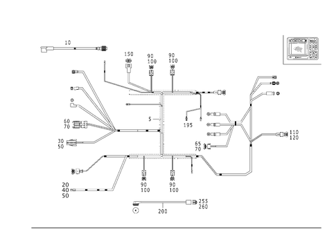 Cable Harness for Comtrol Display System Oms for 1998 Mercedes-Benz E430 #0
