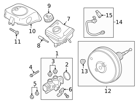 Master Cylinder - Components On Dash Panel for 2019 Audi A4 Quattro #0