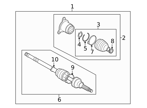 Axle & Differential for 2009 Suzuki SX4 #1