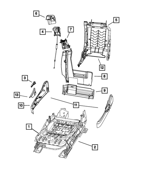 Front Seats - Adjusters, Recliners, Shields and Risers for 2008 Chrysler Sebring #1