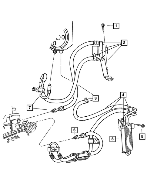 Power Steering Hoses for 2009 Jeep Liberty #1