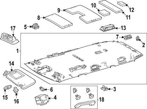 Interior Trim - Roof for 2024 Toyota Land Cruiser #0