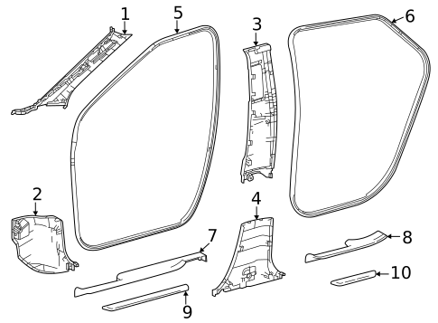 Interior Trim - Pillars for 2020 Toyota Mirai #0