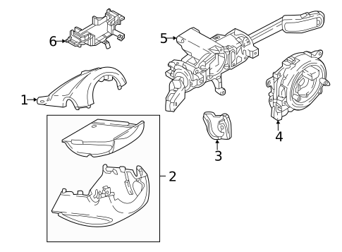 Shroud, Switches & Levers for 2025 Volkswagen Taos #0