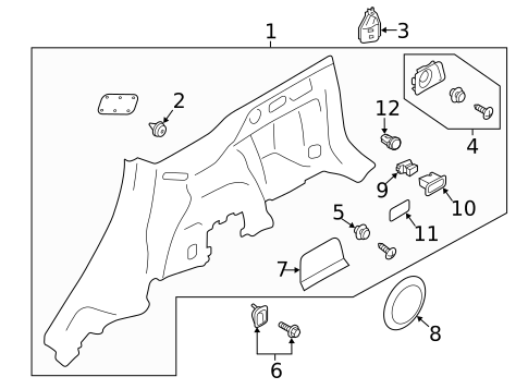 Interior Trim - Rear Body for 2022 Subaru Forester #0