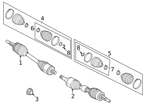 Drive Axles for 2021 Ford Mustang Mach-E #0
