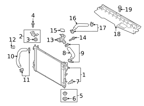 Radiator & Components for 2020 Kia Rio #0