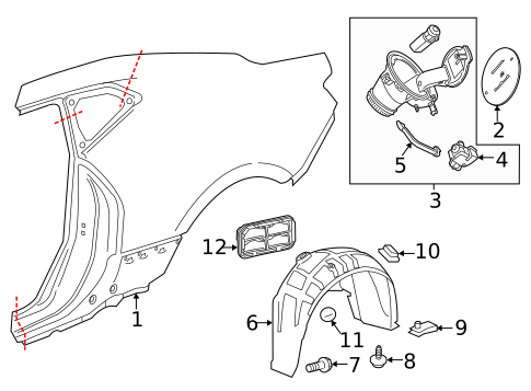 Quarter Panel & Components for 2021 Chevrolet Camaro #1
