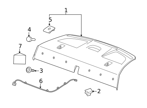 Interior Trim - Rear Body for 2015 Chevrolet Camaro #2
