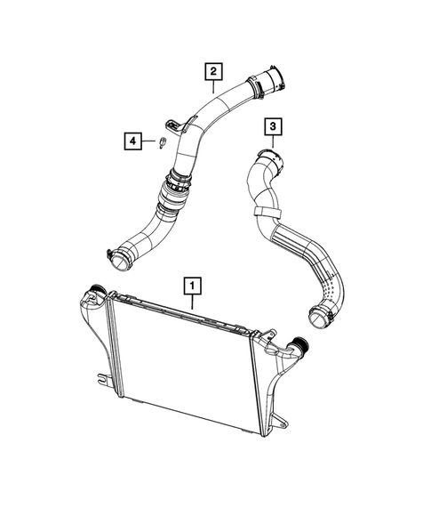 Radiator and Related Parts; Charge Air Cooler for 2020 Jeep Wrangler #2