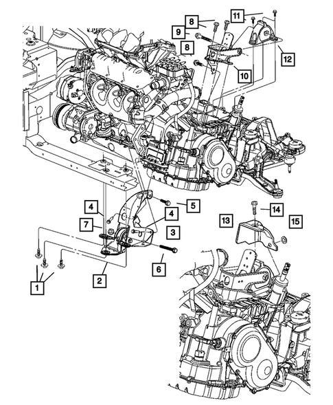 Engine Mounting for 2005 Chrysler Town & Country #0