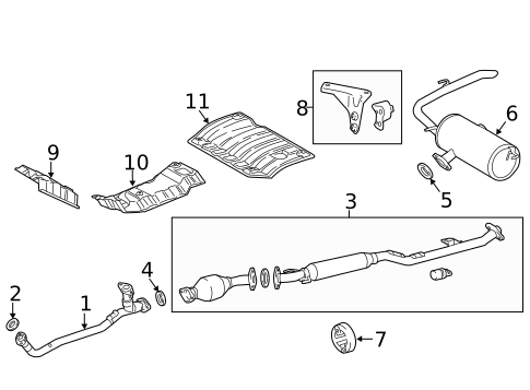 Exhaust Components for 2018 Toyota Sienna #1
