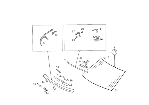 Windshield for 1993 Mercedes-Benz 300CE #1