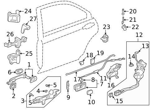 Lock & Hardware for 1996 Acura RL #0