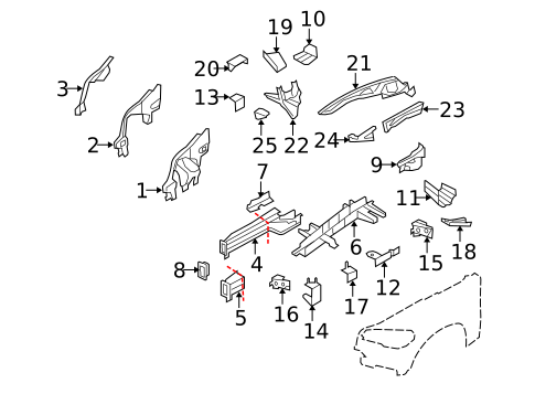 Structural Components & Rails for 2011 BMW X5 #0
