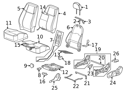 Front Seat Components for 2009 Pontiac G5 #1