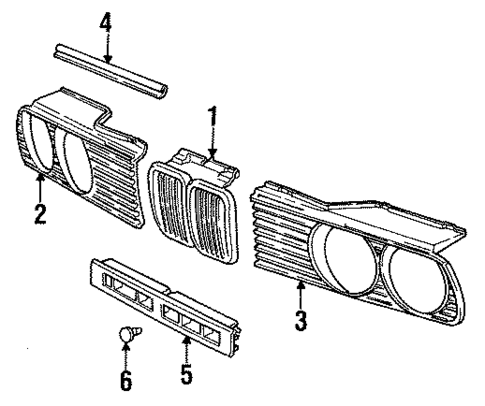 Grille & Components for 1989 BMW 325i #0