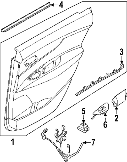 Interior Trim - Rear Door for 2025 Nissan Murano #0