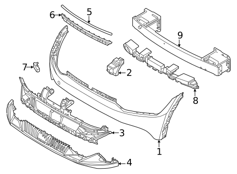 Bumper & Components - Front for 2022 Kia EV6 #0