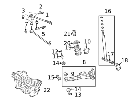 Rear Suspension for 2003 Toyota RAV4 #0