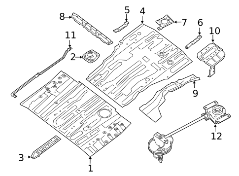 Floor Pan for 2013 INFINITI JX35 #0