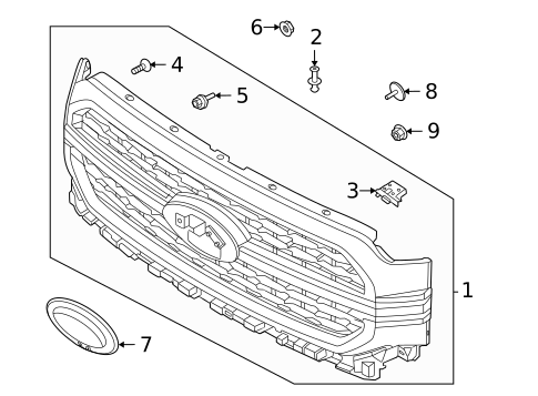 Grille & Components for 2022 Ford F-150 #3