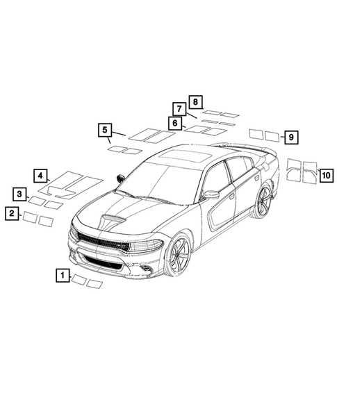 Decals and Tape Stripes for 2018 Dodge Charger #0