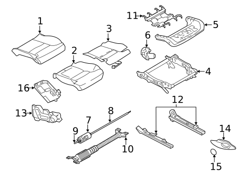 Front Seat Components for 2023 Volvo V60 #5