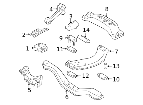 Engine & Trans Mounting for 2004 Subaru Baja #0