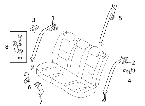 Seat Belt for 2013 Hyundai Elantra GT #1