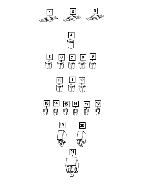 Power Distribution, Fuse Block, Junction Block, Relays and Fuses for 2024 Ram 1500 Classic #0