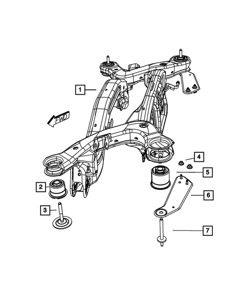 Rear Suspension and Cradle for 2013 Chrysler 200 #1