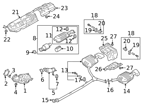 Exhaust Components for 2020 Kia Optima #1
