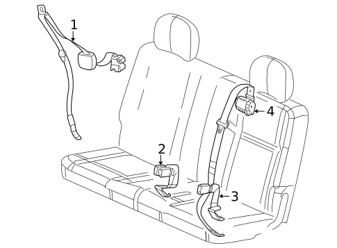 Rear Seat Belts for 2007 Saturn Relay #0