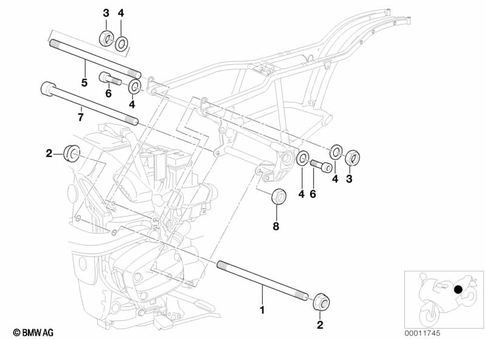 Motorcycle Frame for 1996 BMW-Motorrad R 1200 C #2