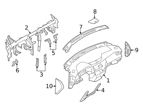 Instrument Panel for 2017 Nissan Rogue #1