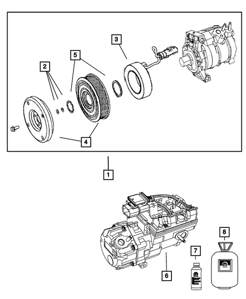 Air Conditioner Compressor and Mounting for 2009 Dodge Durango #0
