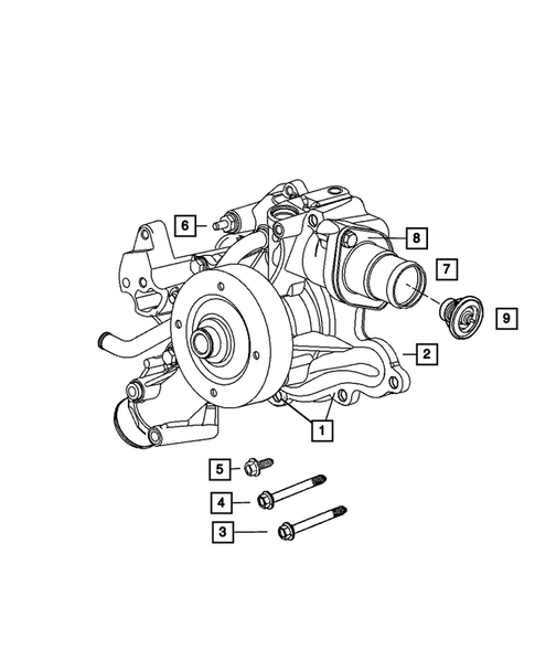 Water Pump and Related Parts for 2007 Dodge Ram 3500 #0