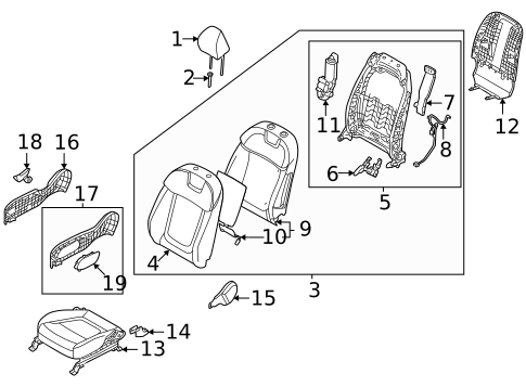 Passenger Seat Components for 2022 Hyundai Tucson #0