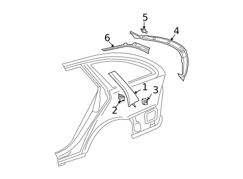 Interior Trim - Quarter Panels for 2002 Mercedes-Benz C 320 #1