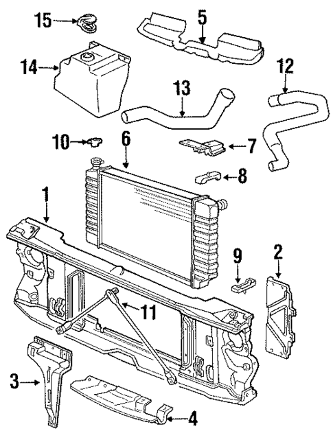 Radiator & Components for 1994 Chevrolet K1500 Pickup #1