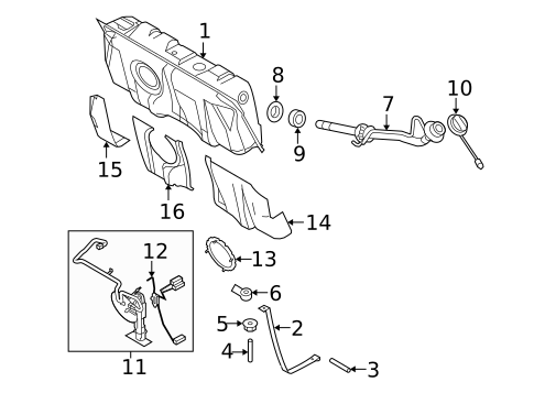 Fuel Pumps & Related Components for 2011 Mercury Grand Marquis #0
