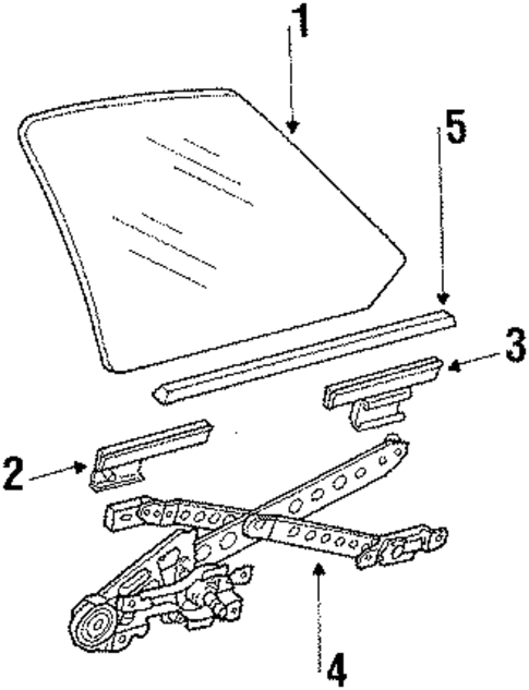 Glass & Hardware for 1986 Volkswagen Cabriolet #0