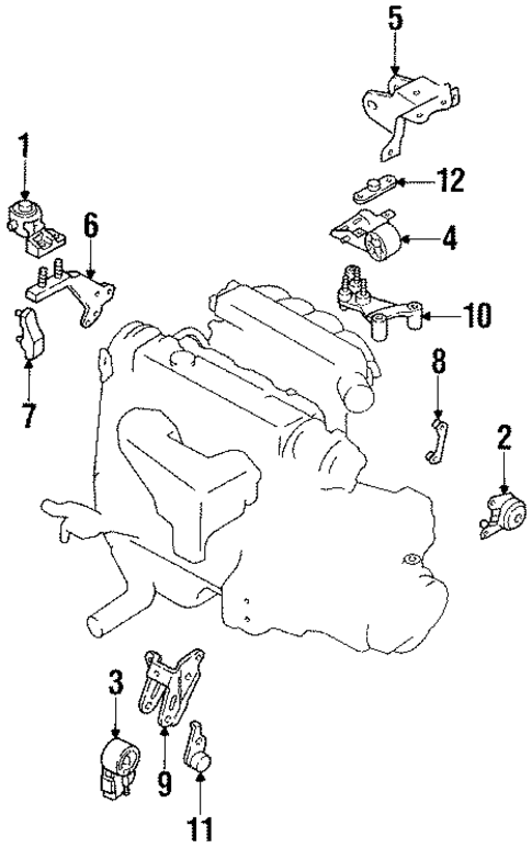 Engine Mounting for 1992 Mazda MX-6 #0