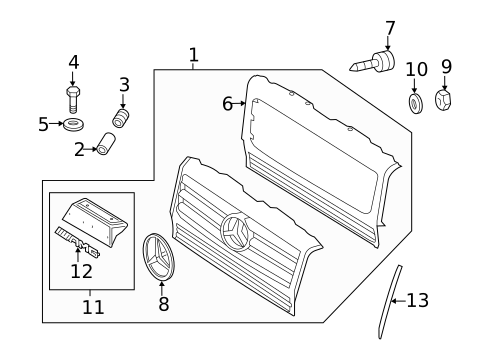Grille & Components for 2014 Mercedes-Benz G 63 AMG® #0