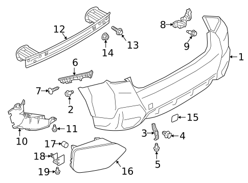 Bumper & Components - Rear for 2023 Subaru Crosstrek #0
